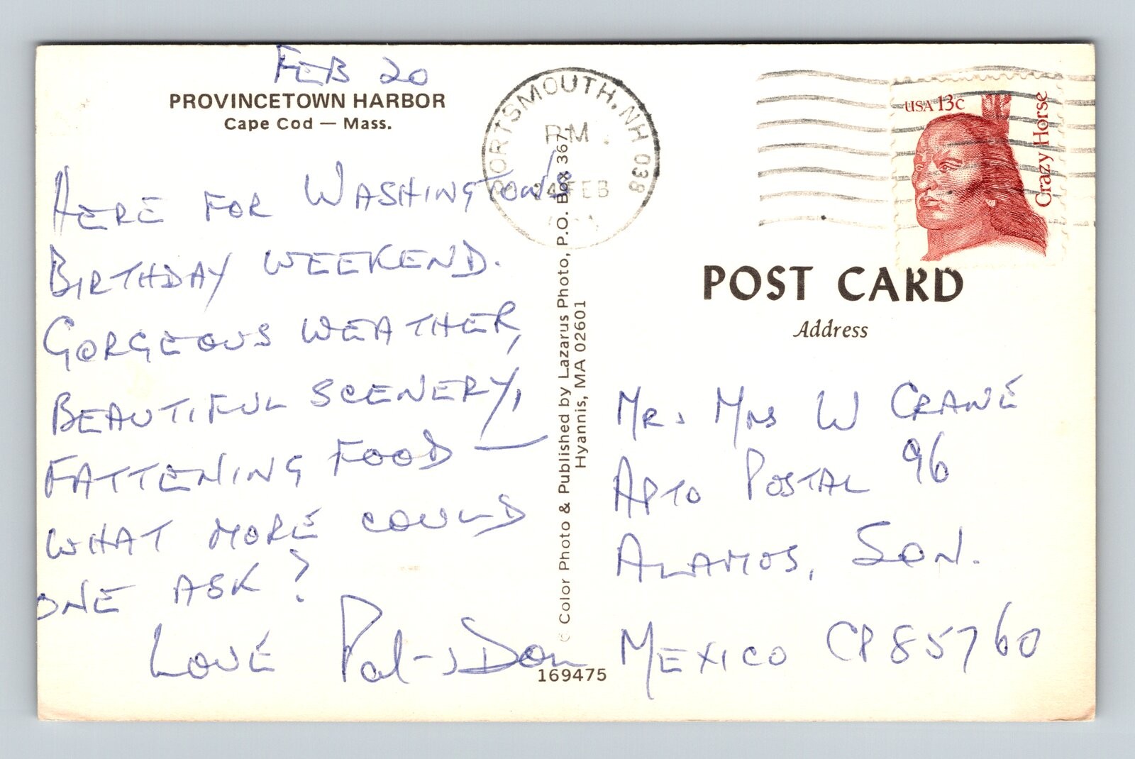 Cape Cod,Massachusetts Provincetown Harbor MA Vintage Postcard
