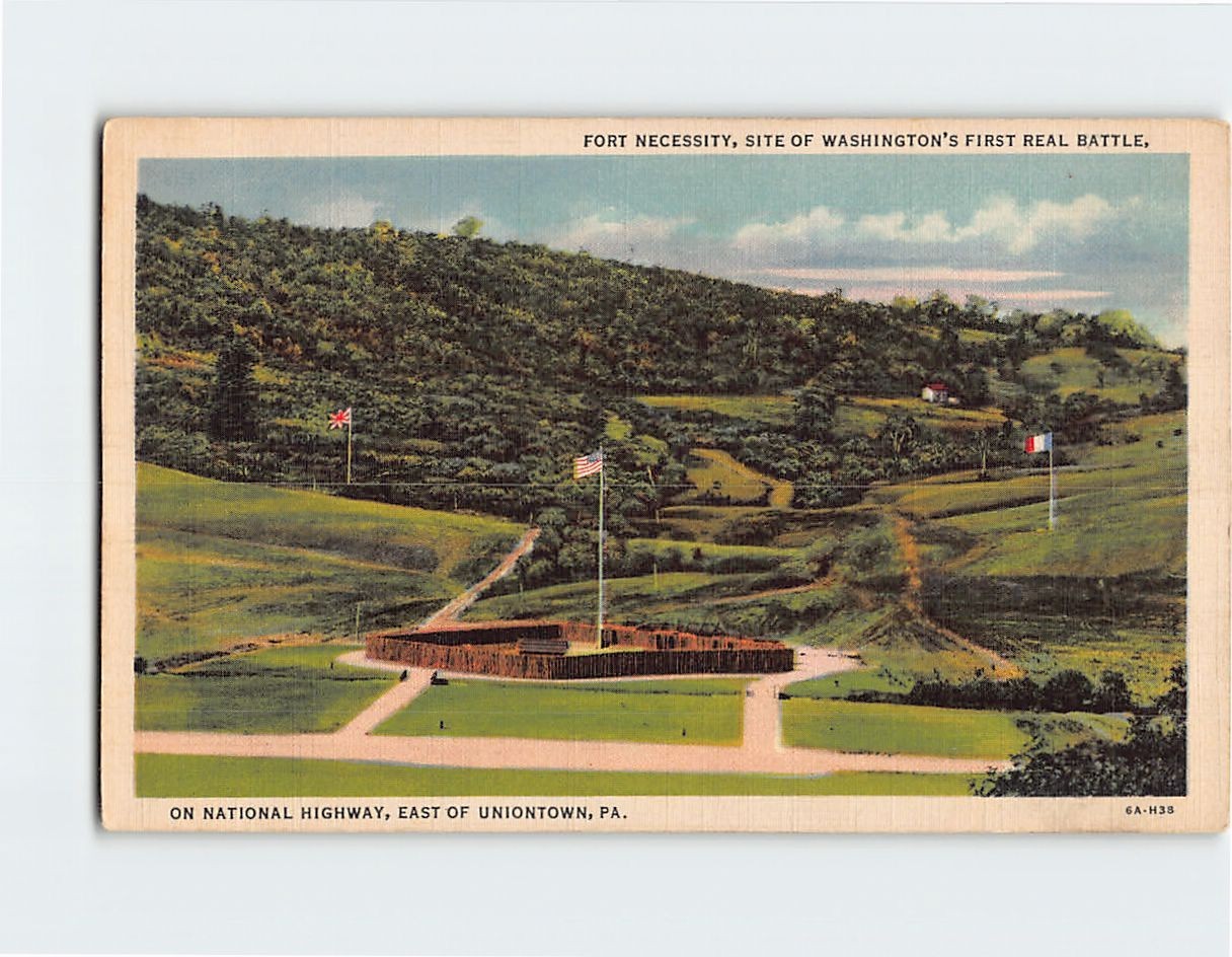 Postcard Fort Necessity On National Highway Farmington Pennsylvania USA