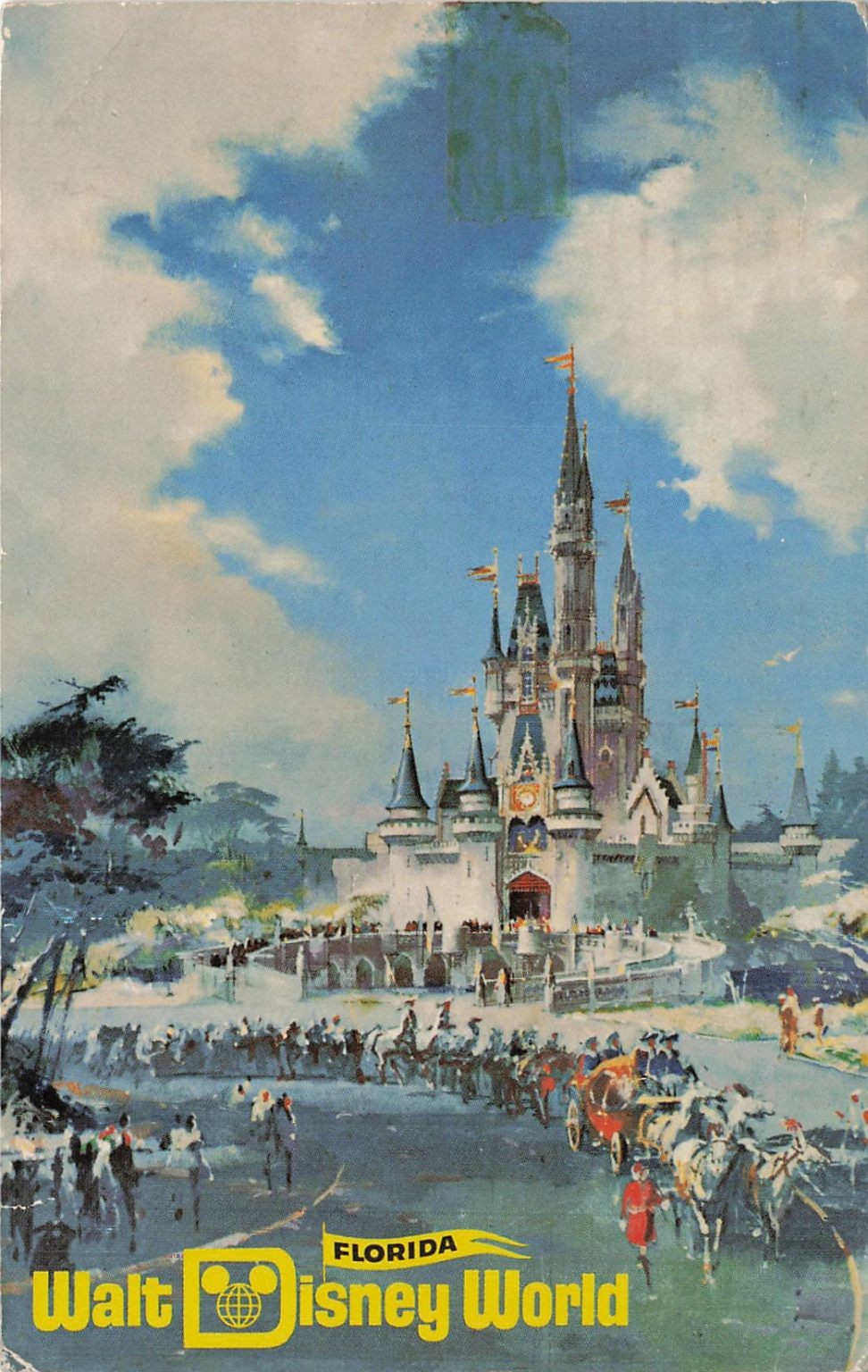 1972 Walt Disney World Magic Kingdom Cinderella Castle Postcard Florida