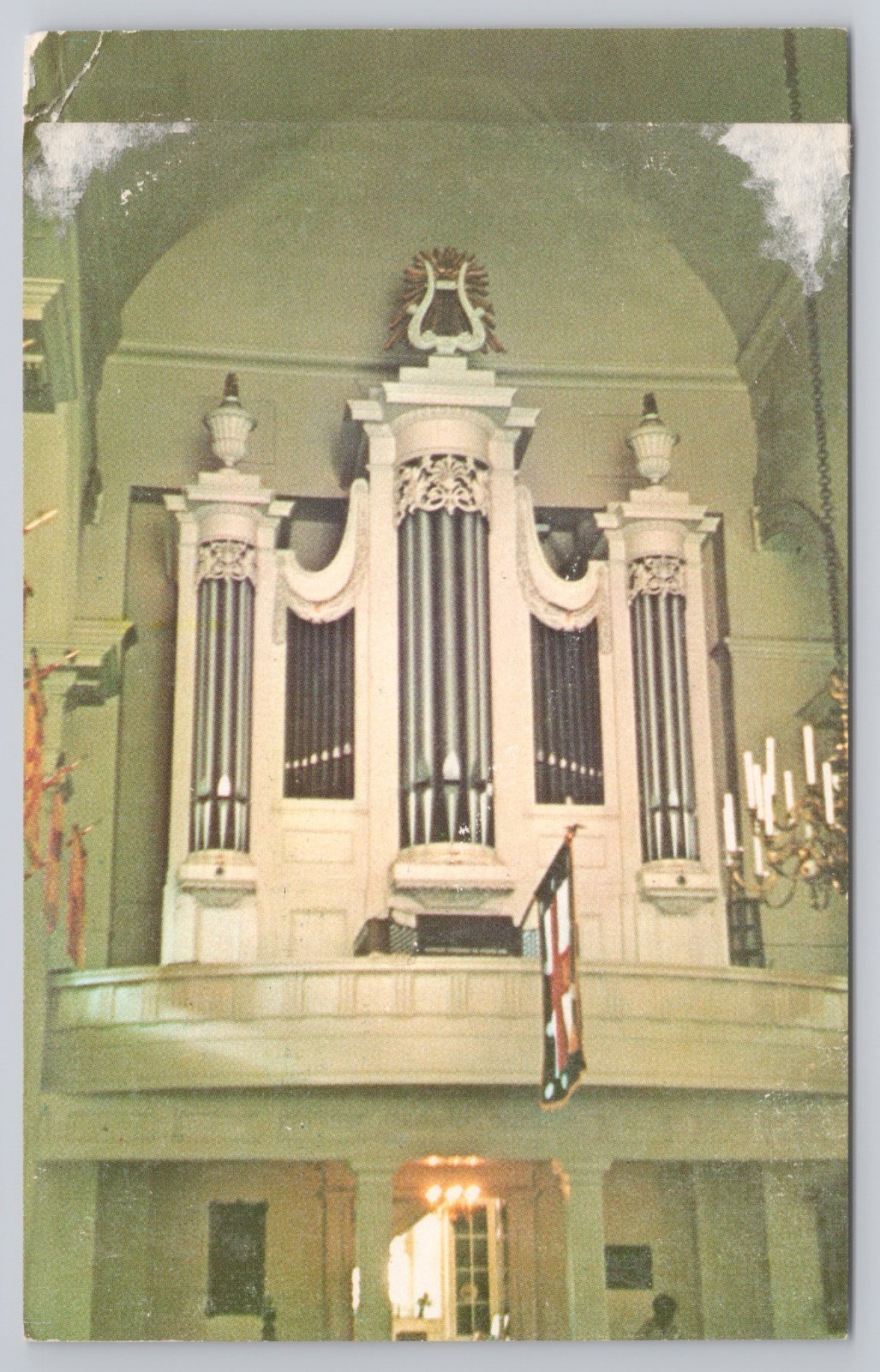Postcard Christ Church Curtis Memorial Organ