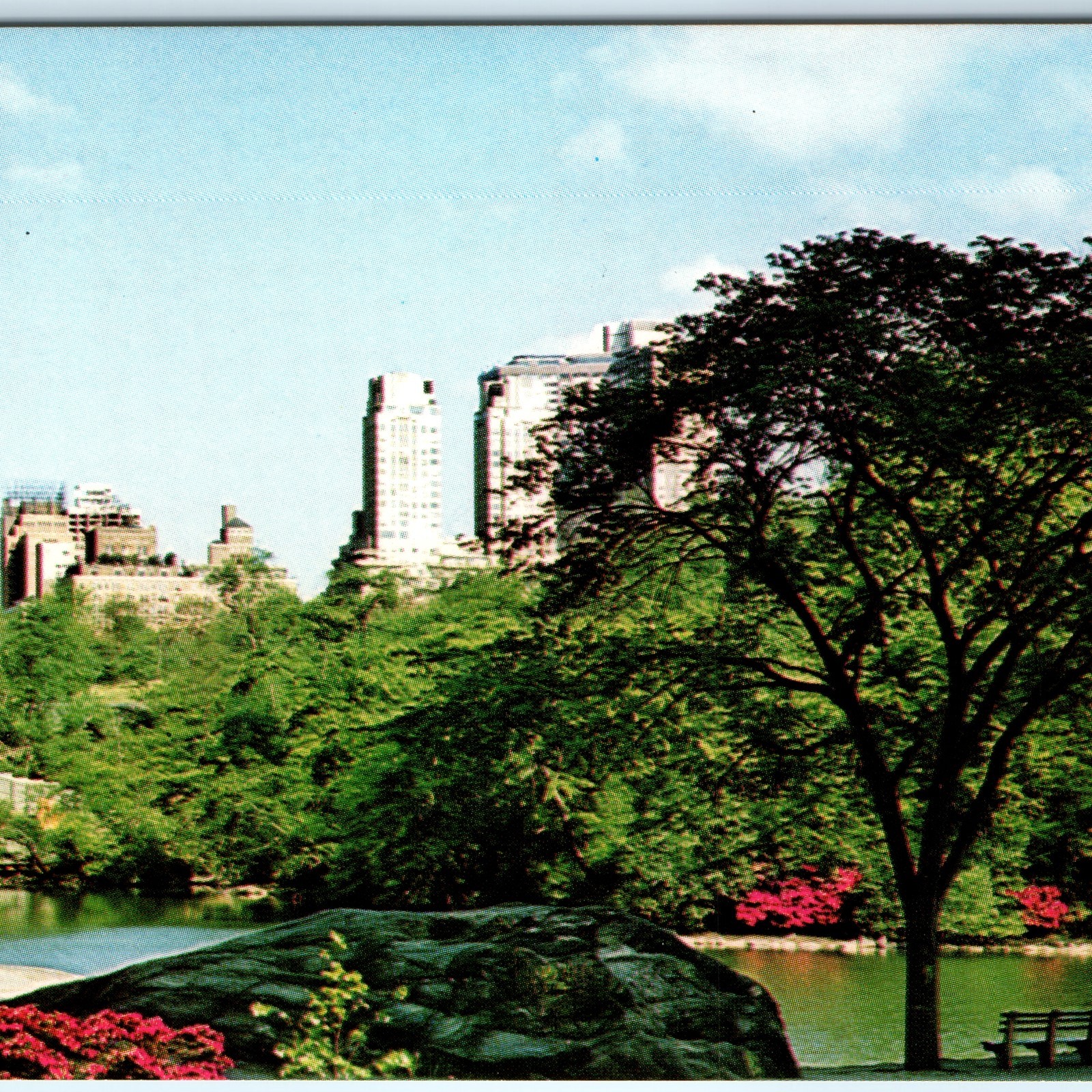 c1970s New York City, NY Central Park Hotel Pond Lake Office Chrome PC Vtg A331