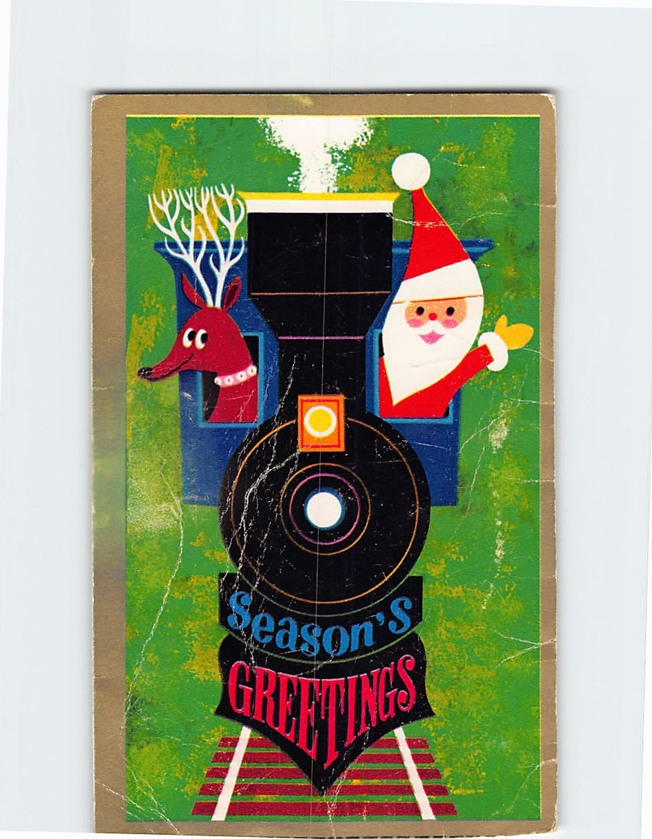 Postcard Santa Claus Art Print Holiday Season Greeting Card