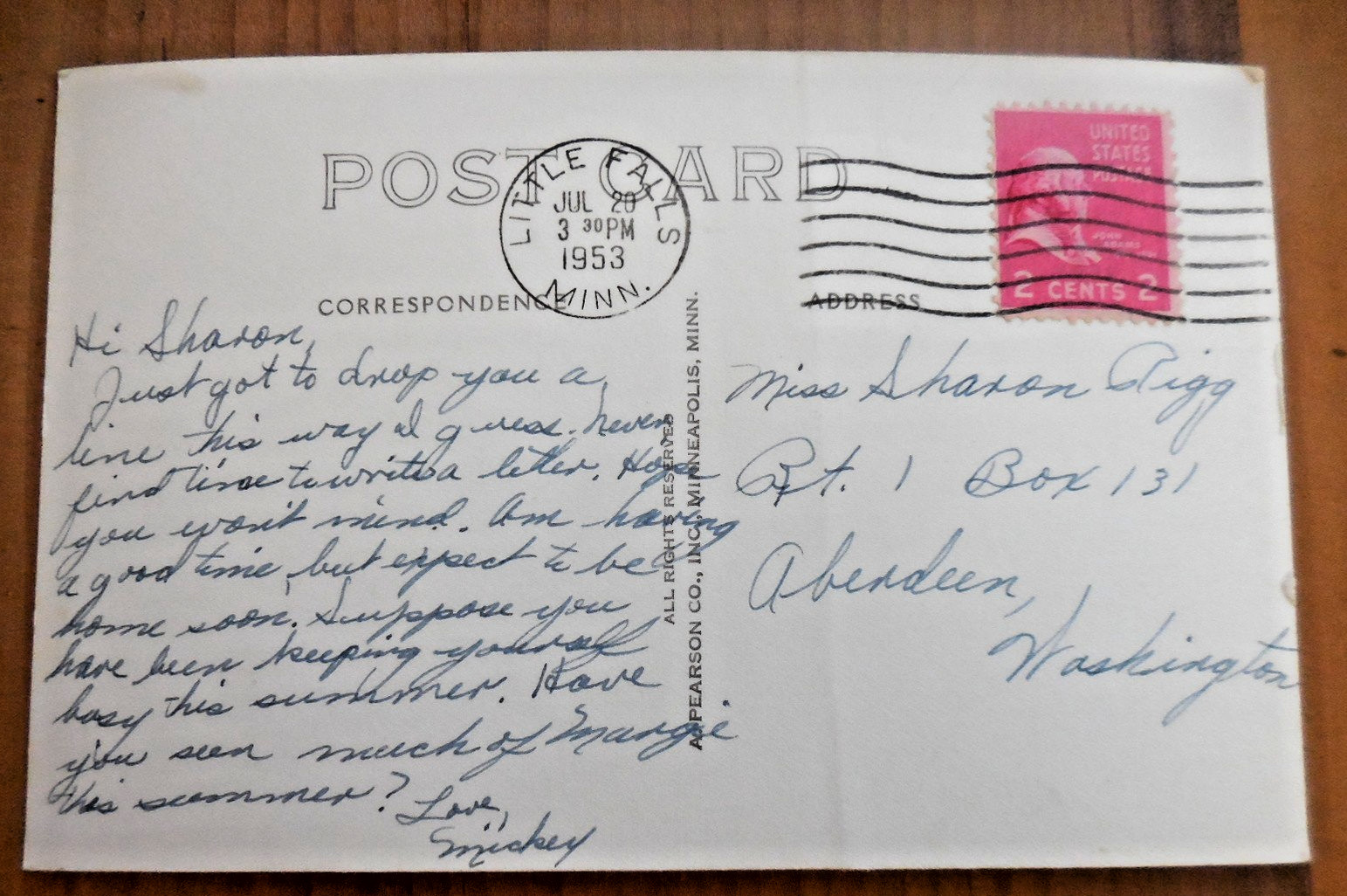 Little Falls Minnesota Larson Boat Works Business 1953 Real Photo Postcard RPPC