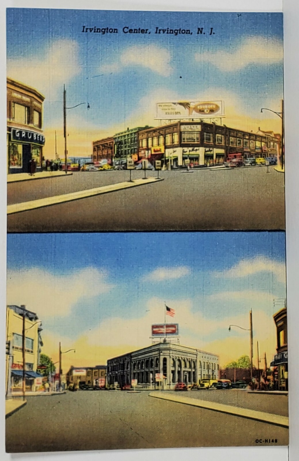 New Jersey Irvington Nj Street View Of Town Center Postcard S13