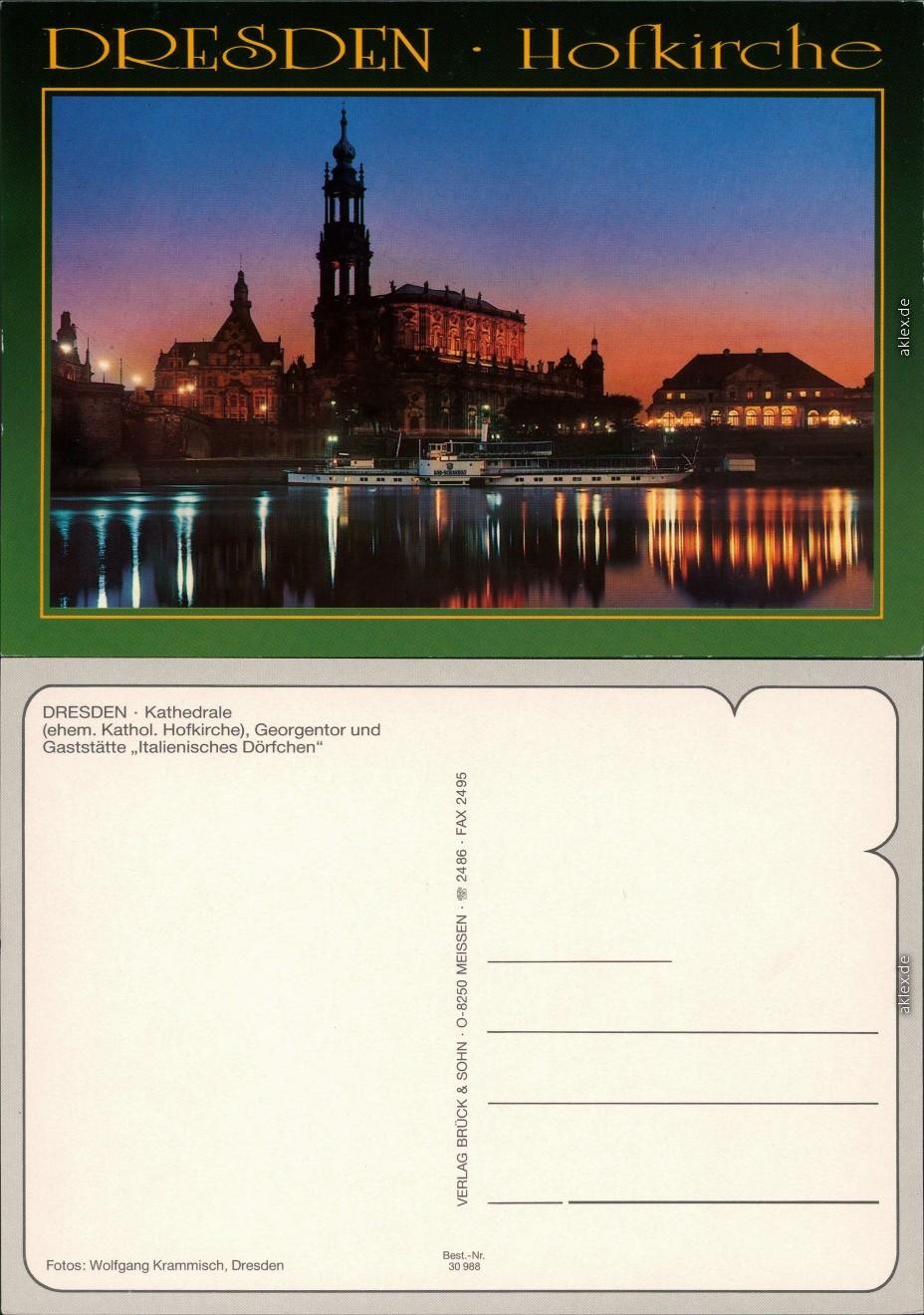 Dresden Cathedral, Georgentor, Restaurant “Italian Village” 1999