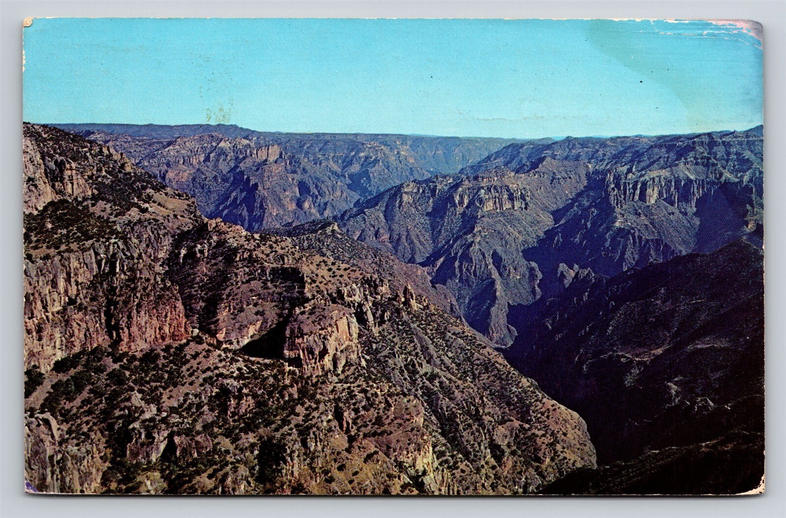 Mexico BARRANCAS DE URIQUE Divisadero Gorge Chihuahua Vtg Postcard View (FLAWED)