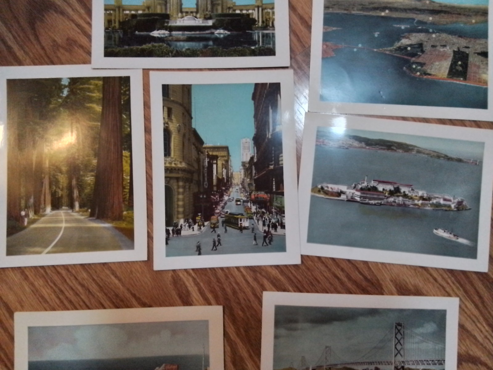Vintage 1940s Set of 7 San Francisco Scenic Jumbo Postcards and Envelope