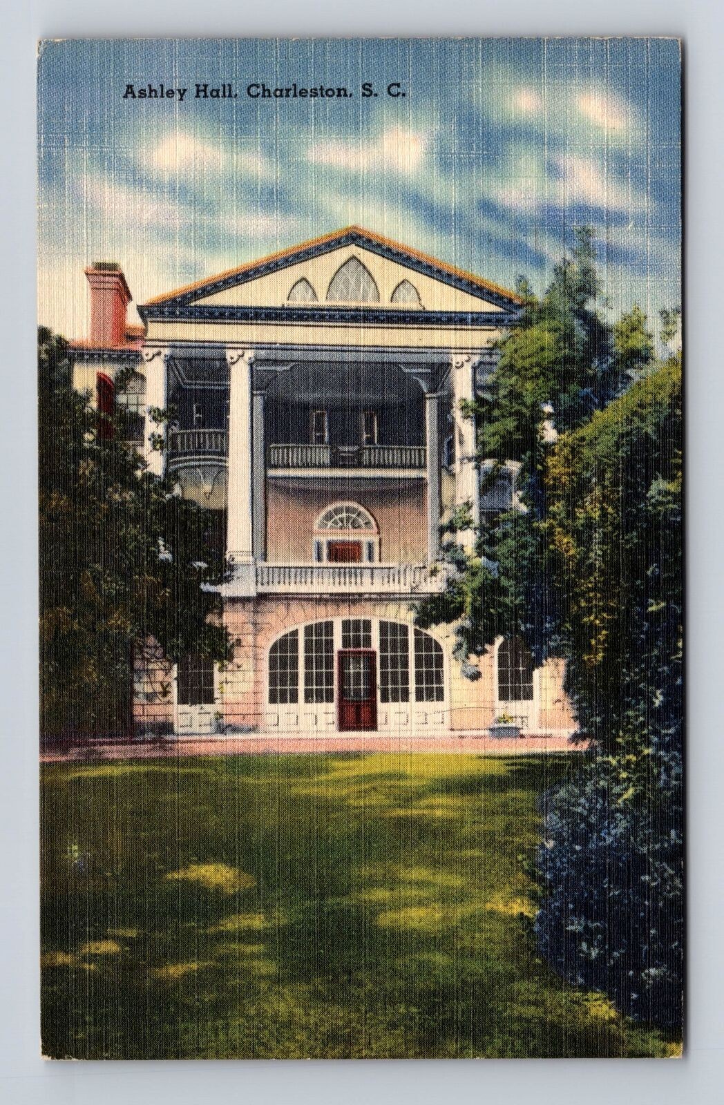 Charleston SC-South Carolina, Ashley Hall, Antique, Vintage c1947 Postcard