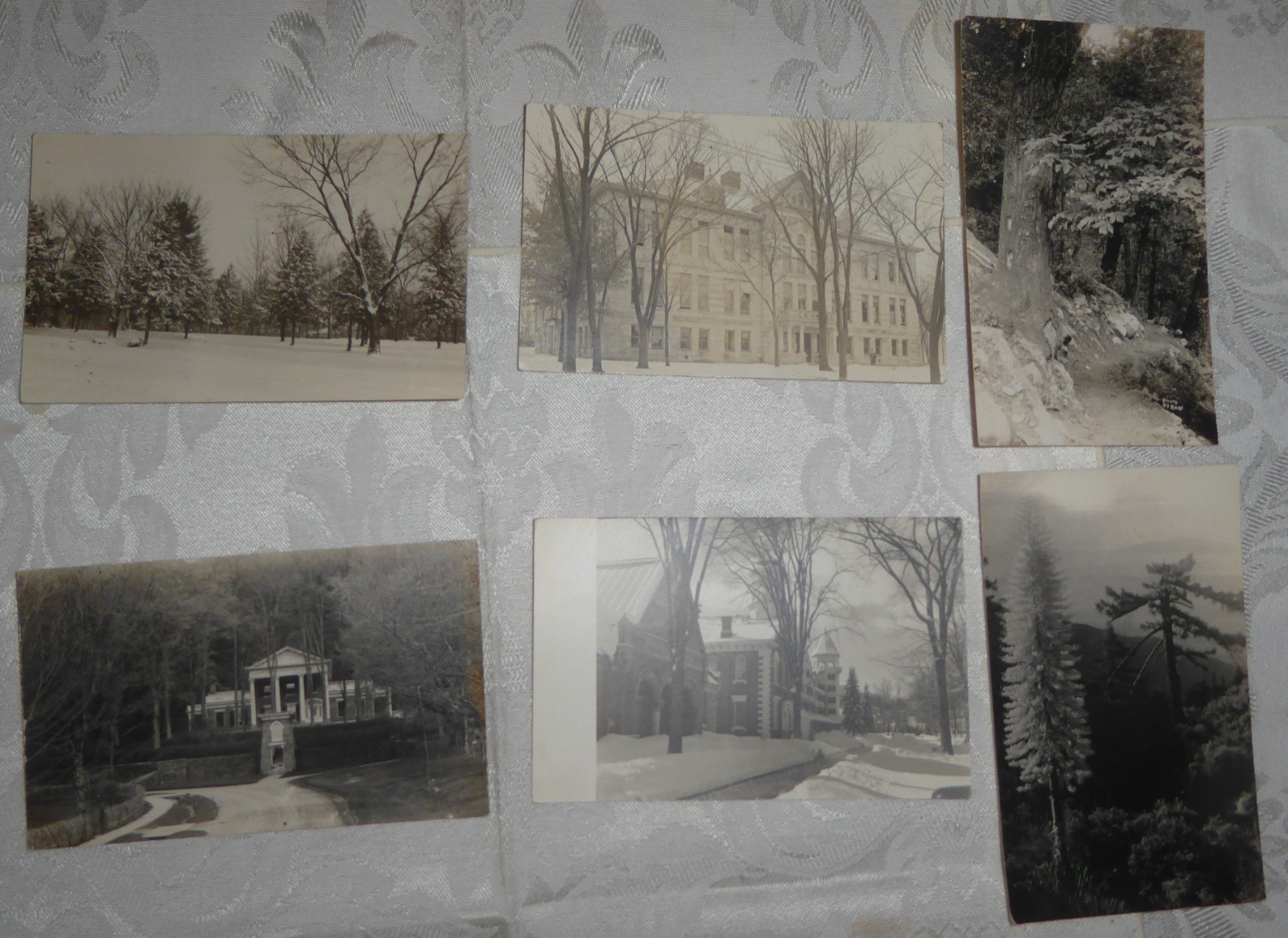 Vintage Lot of 6 Black and White Postcards