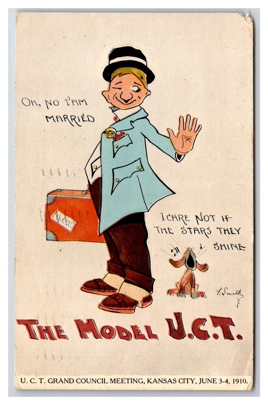 Kansas City Mo. United Commercial Travelers Comic advertising UCT