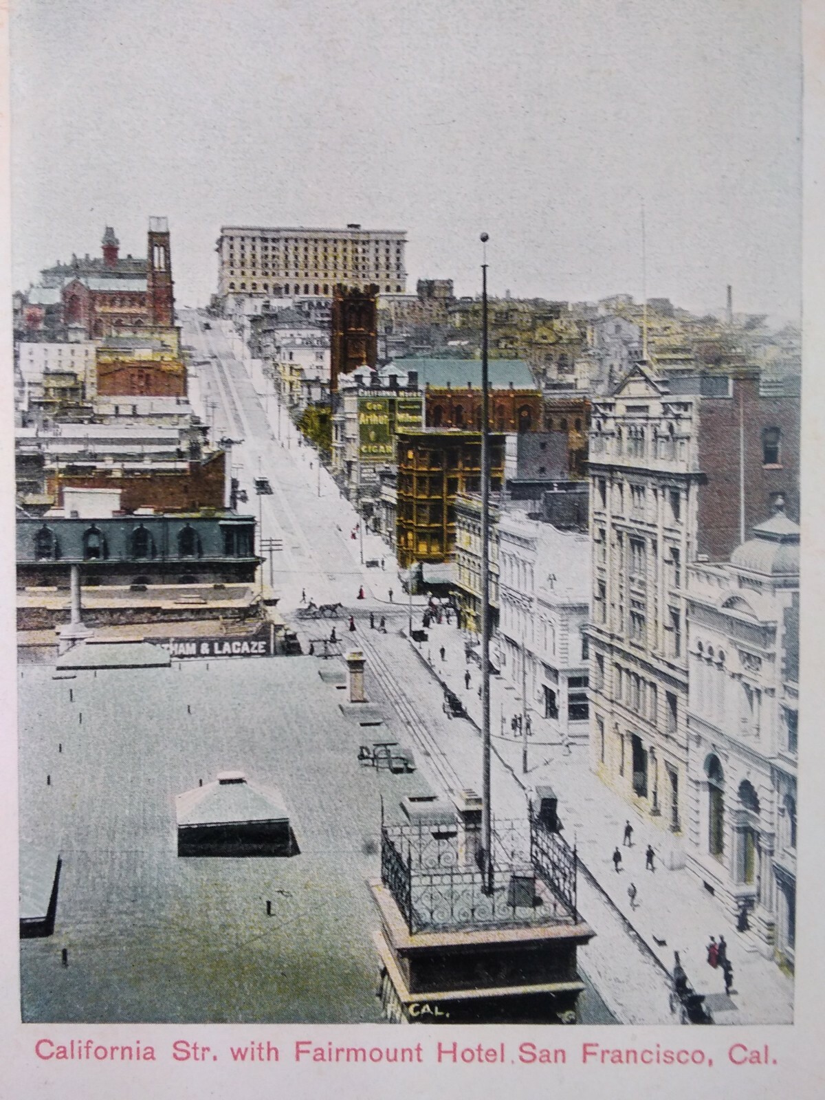 California Postcard Early 1900s Original Rare San Francisco Fairmont Hotel Cigar