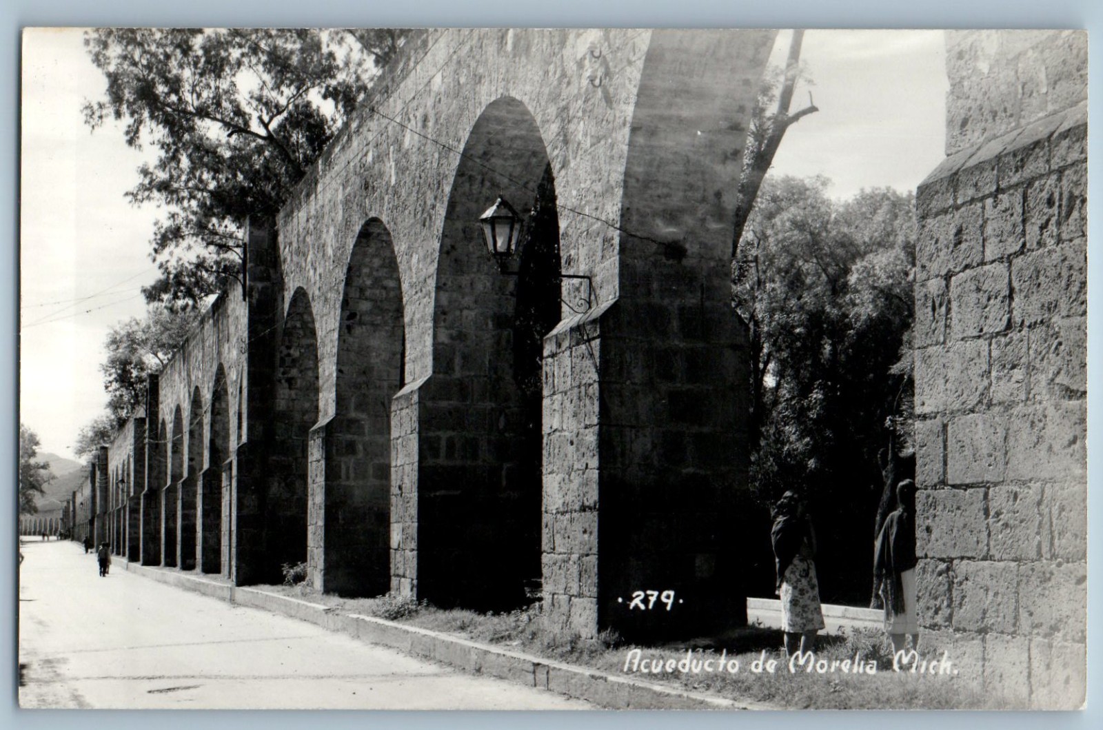 Michoacan Mexico Postcard Morelia Aqueduct c1940’s Unposted RPPC Photo