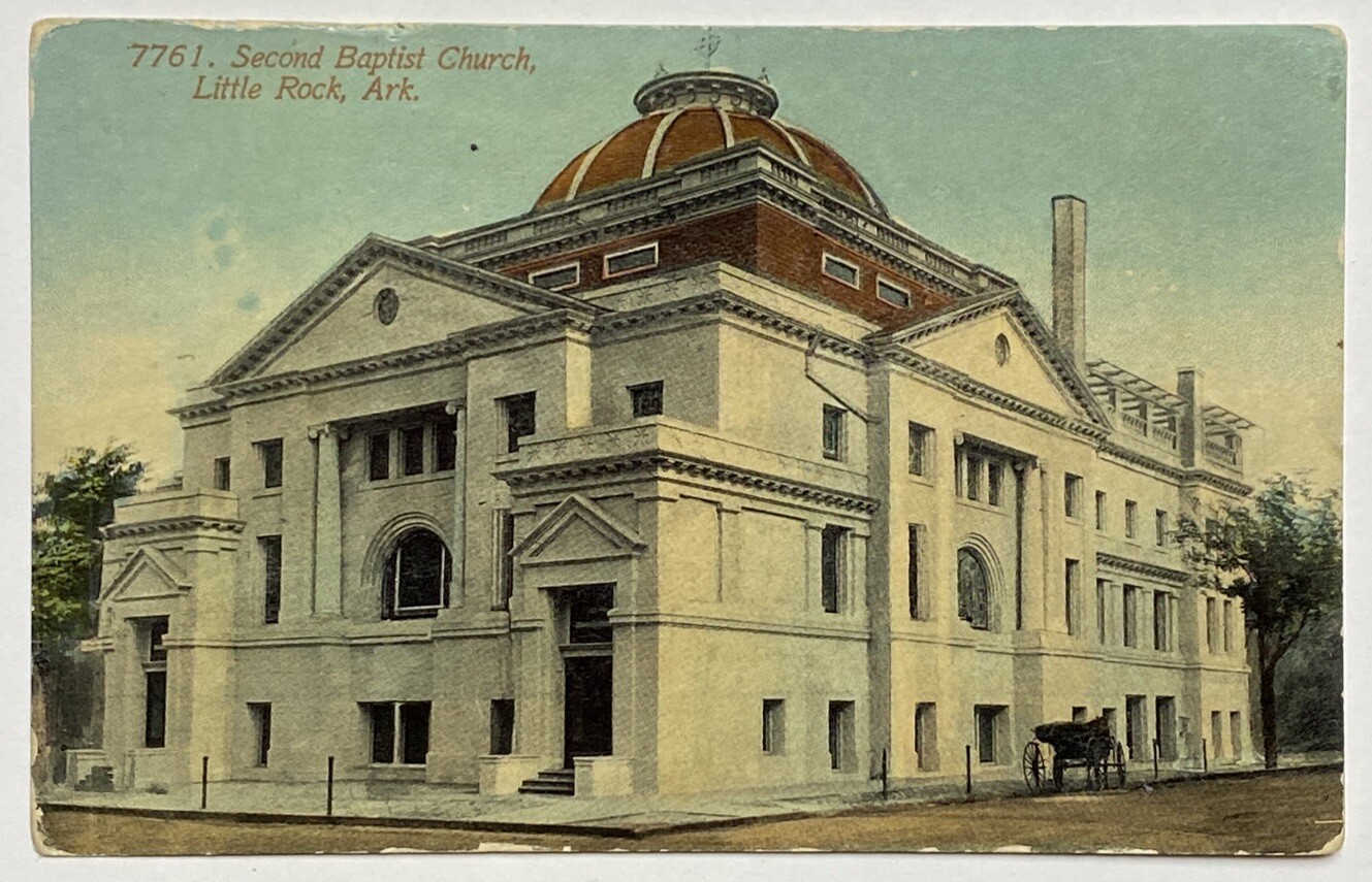 Vintage Postcard, Second Baptist Church, Little Rock, Arkansas, Early 1900s