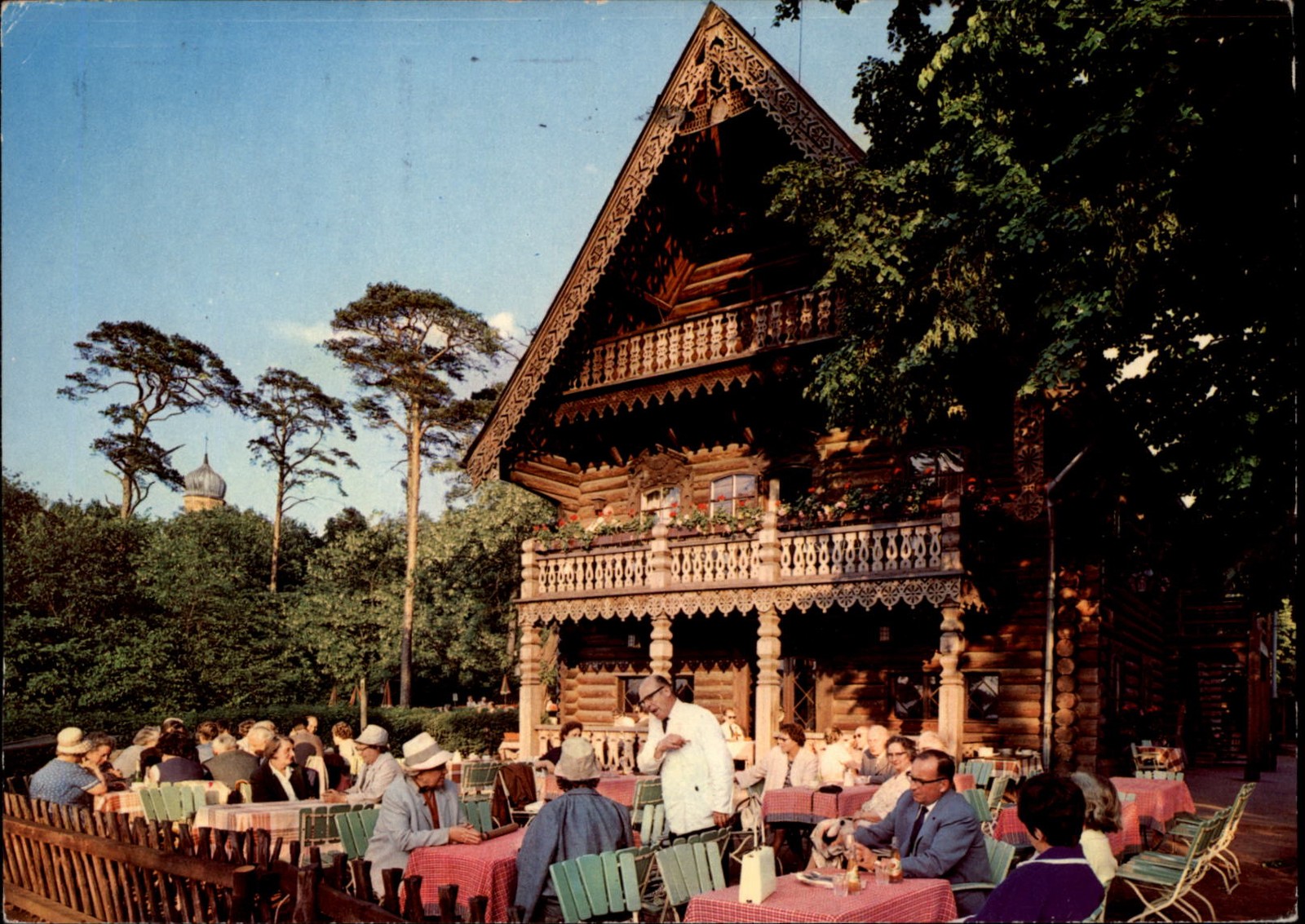 Blockhaus Nikolskoe Berlin Wannsee Germany vintage postcard a264