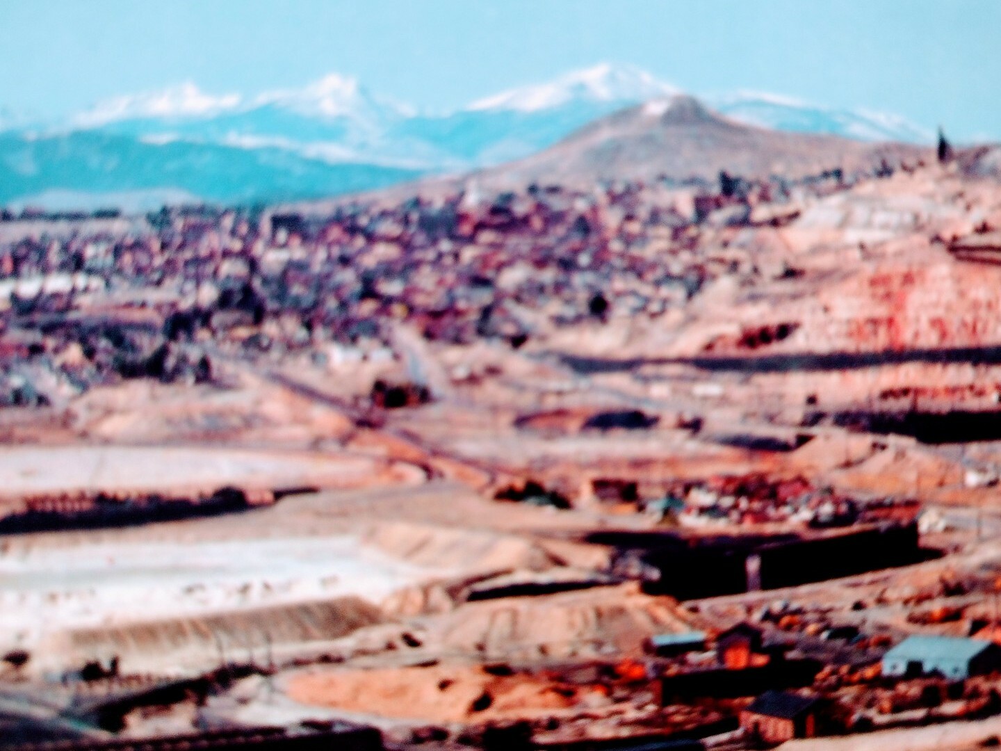 PHOTO POST CARD AERIAL VIEW BUTTE MONTANA