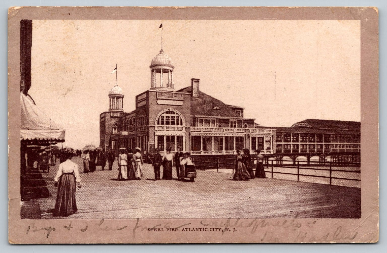 1908 Steel Pier Atlantic City NJ Vintage Postcard by Ullman