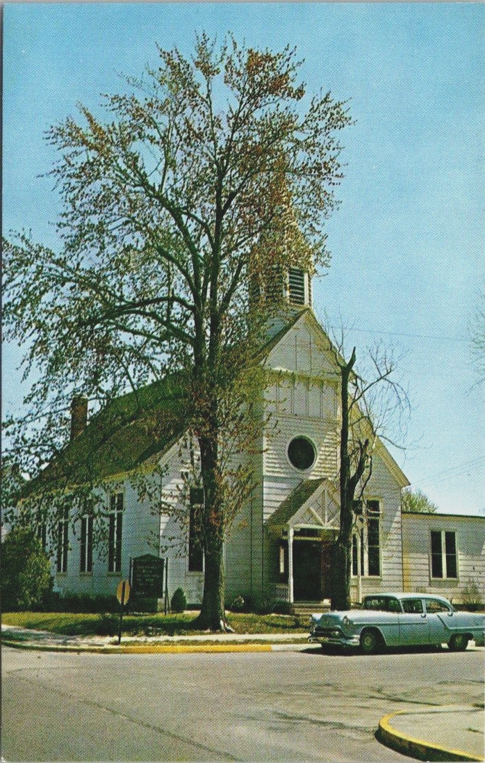 Union Methodist Church Bridgeville, Delaware 1950s Postcard DE Street View