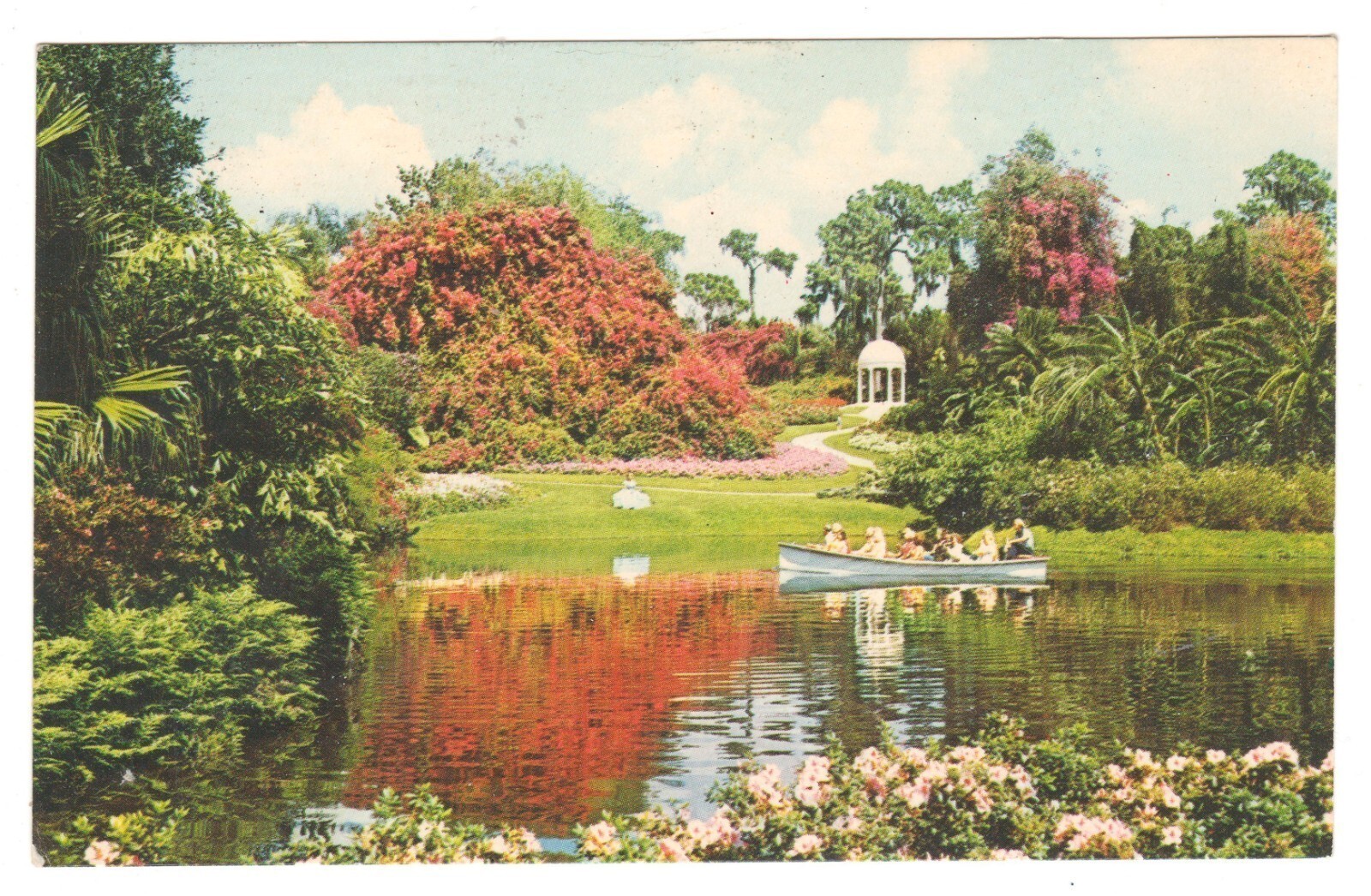 Winter Haven Florida Cypress Gardens Gazebo Vintage Postcard