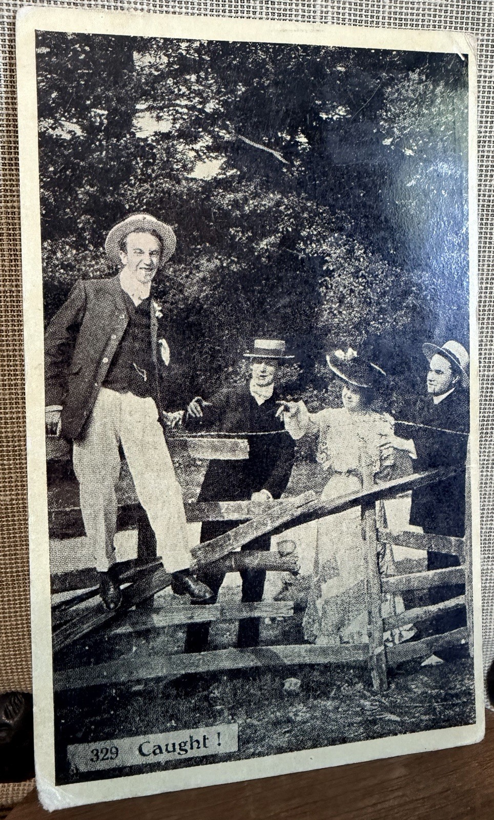 Vintage 1907 Postcard “Caught” Funny Humorous Stamped June 6, 1907 Marion Kansas