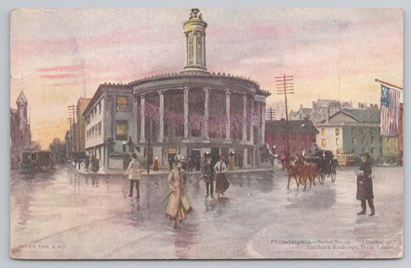 Postcard Stock Exchange Dock Square Philadelphia PA 1696