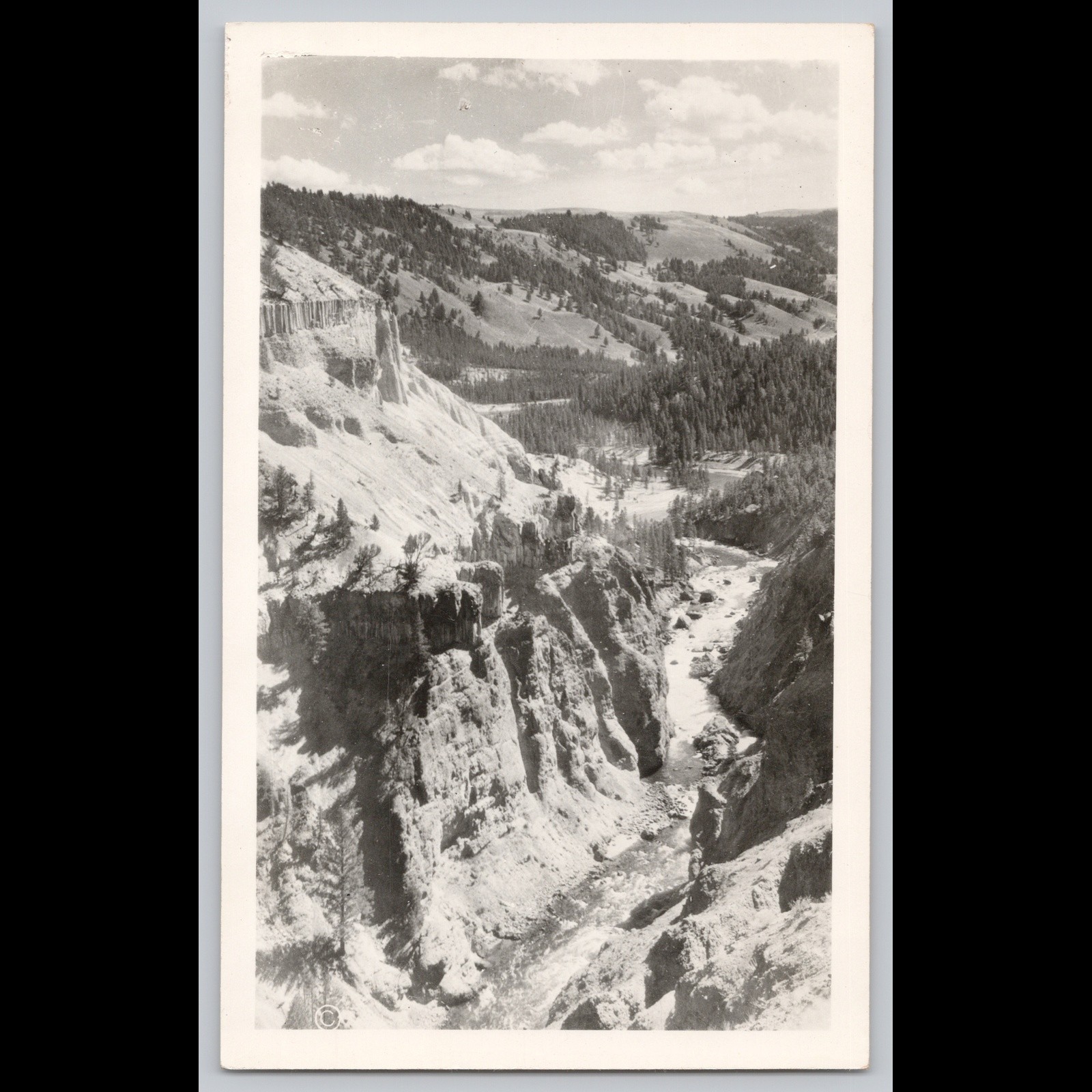 Postcard Grand Canyon near Tower Fall YNP Yellowstone National Park