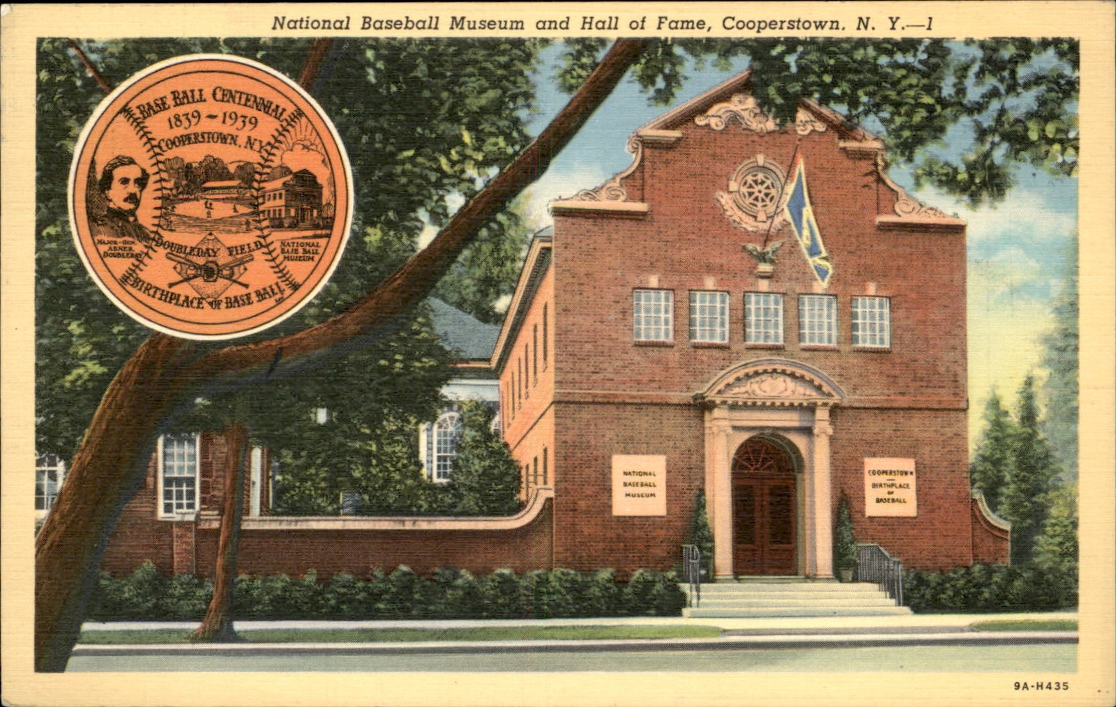 Cooperstown NY 1939 Centennial Baseball Hall of Fame SCARCE From Attendee PC