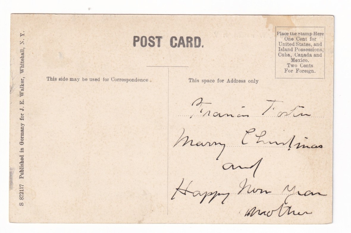 c1920 Arlington Hotel Street View, Whitehall, New York. Hand Colored. Used
