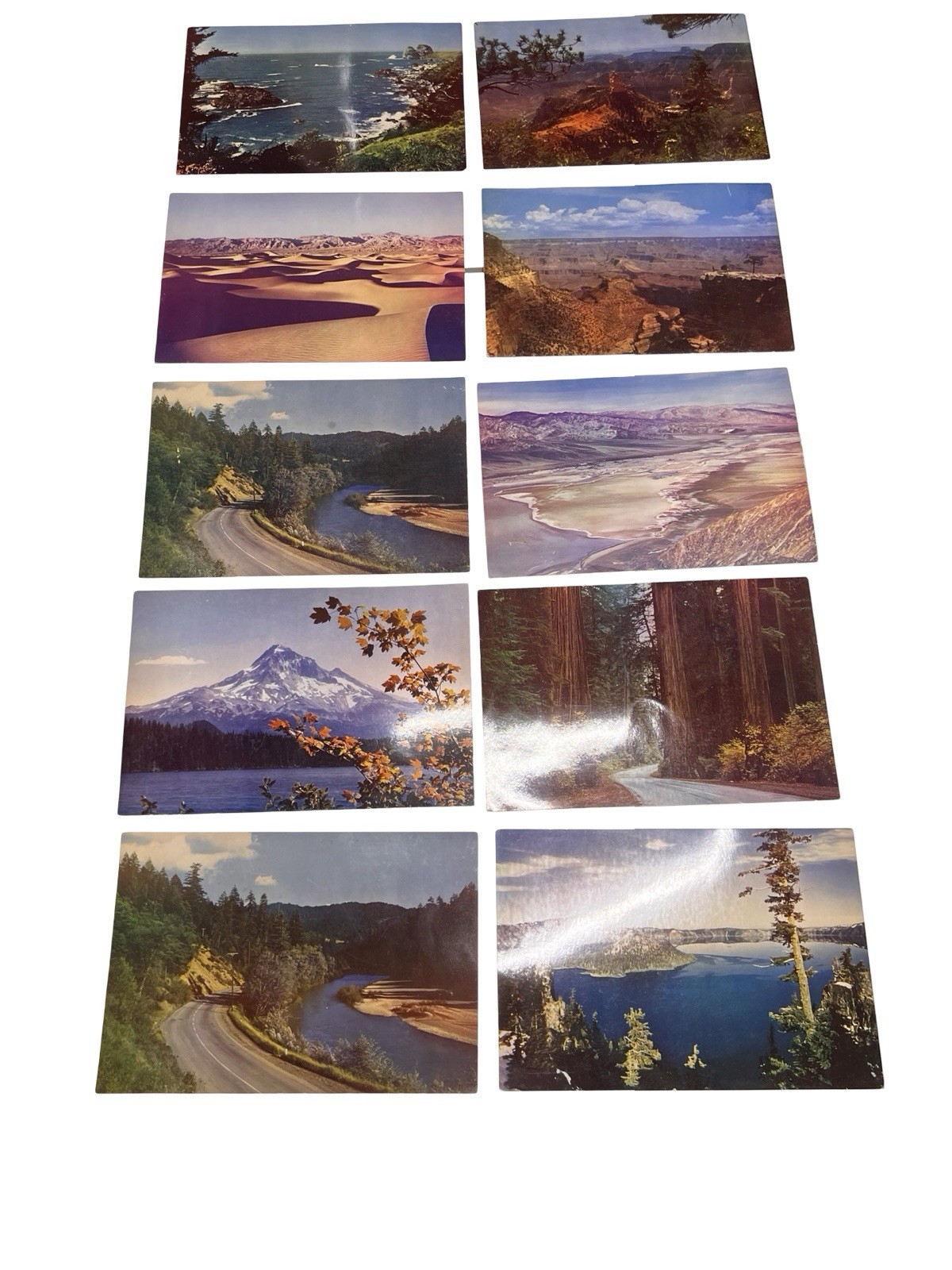 Vtg Lot of 10 Color Card Jumbo Postcard Kodachrome Mike Roberts Travel Tourist