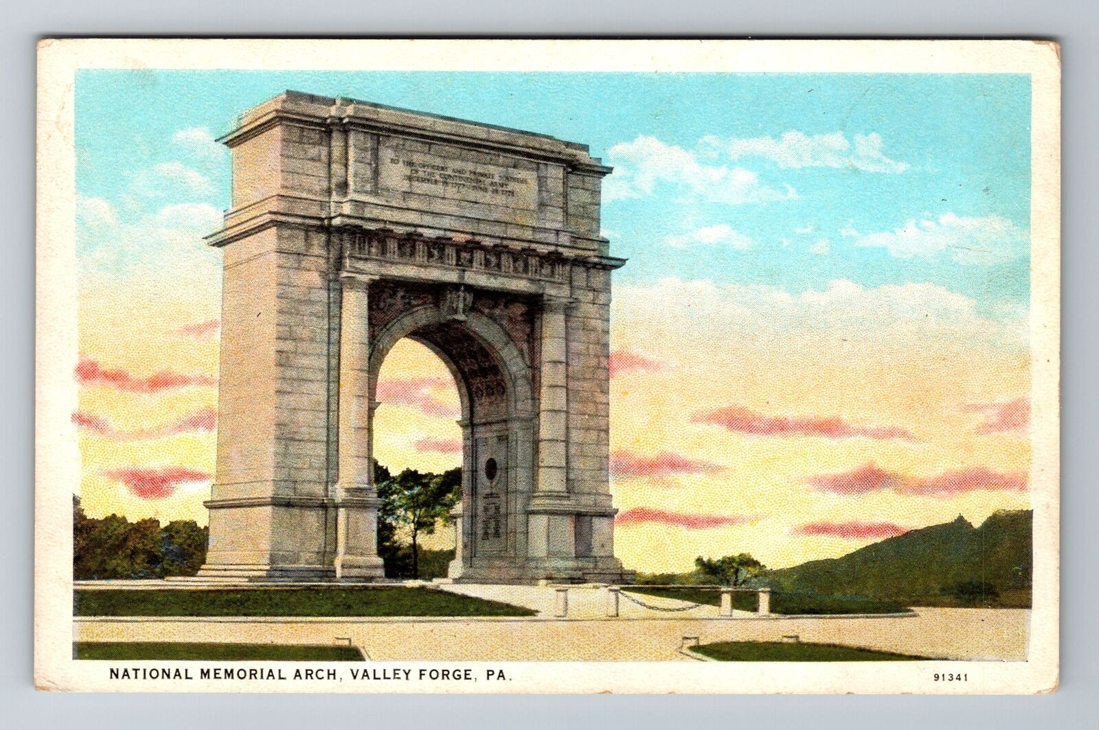 Valley Forge PA-Pennsylvania, National Memorial Arch, Antique, Vintage Postcard