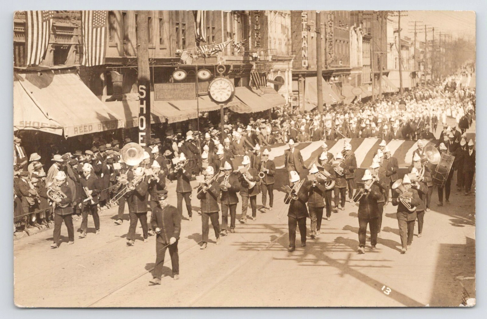 WW1 Liberty Parade Cumberland St Marching Band Sousaphone Lebanon PA RPPC