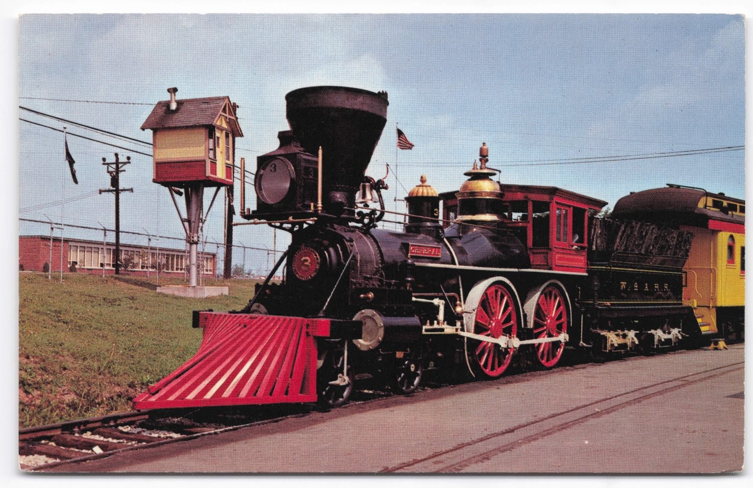 The General Civil War Steam Locomotive W. & A. R.R. Chrome Postcard