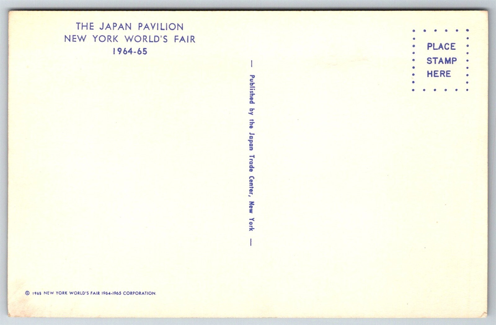 NY Worlds Fair 1964 65 Postcard The Japan Pavilion Flowers Water Fountain