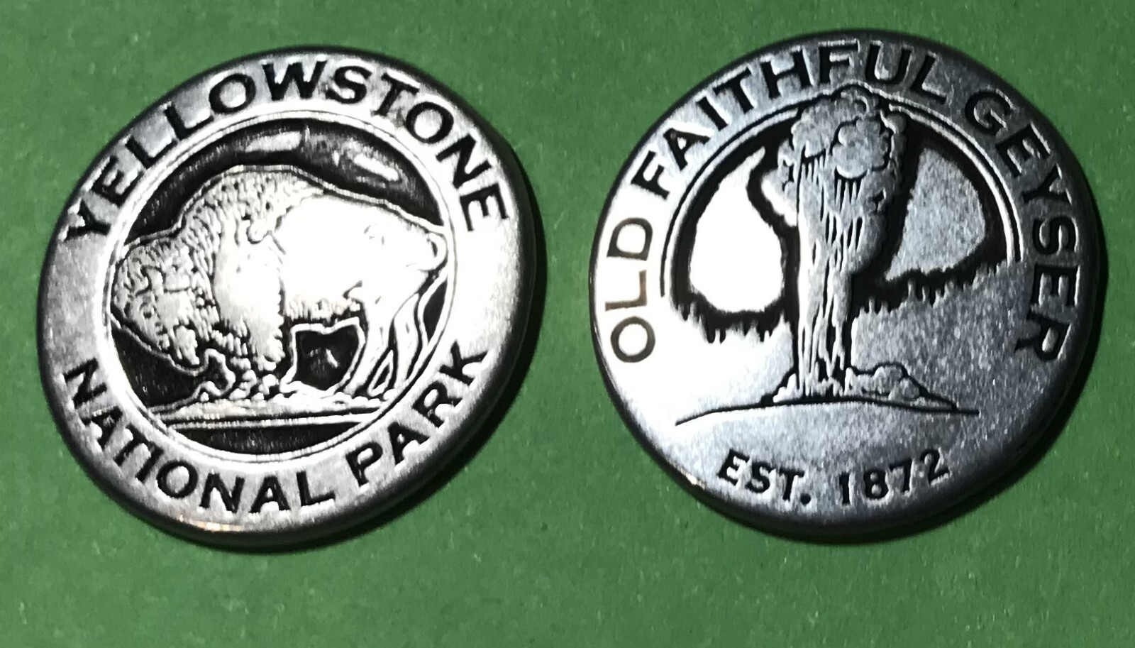 Yellowstone Bison/Old Faithful Token