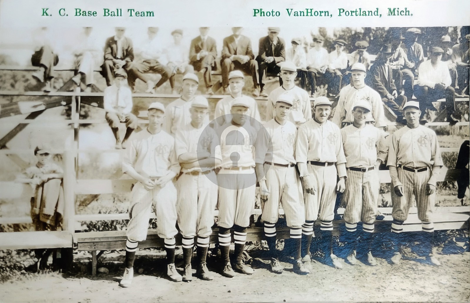 Kansas City Blues team 1910 era type 1 RPPC Photo Postcard COPY