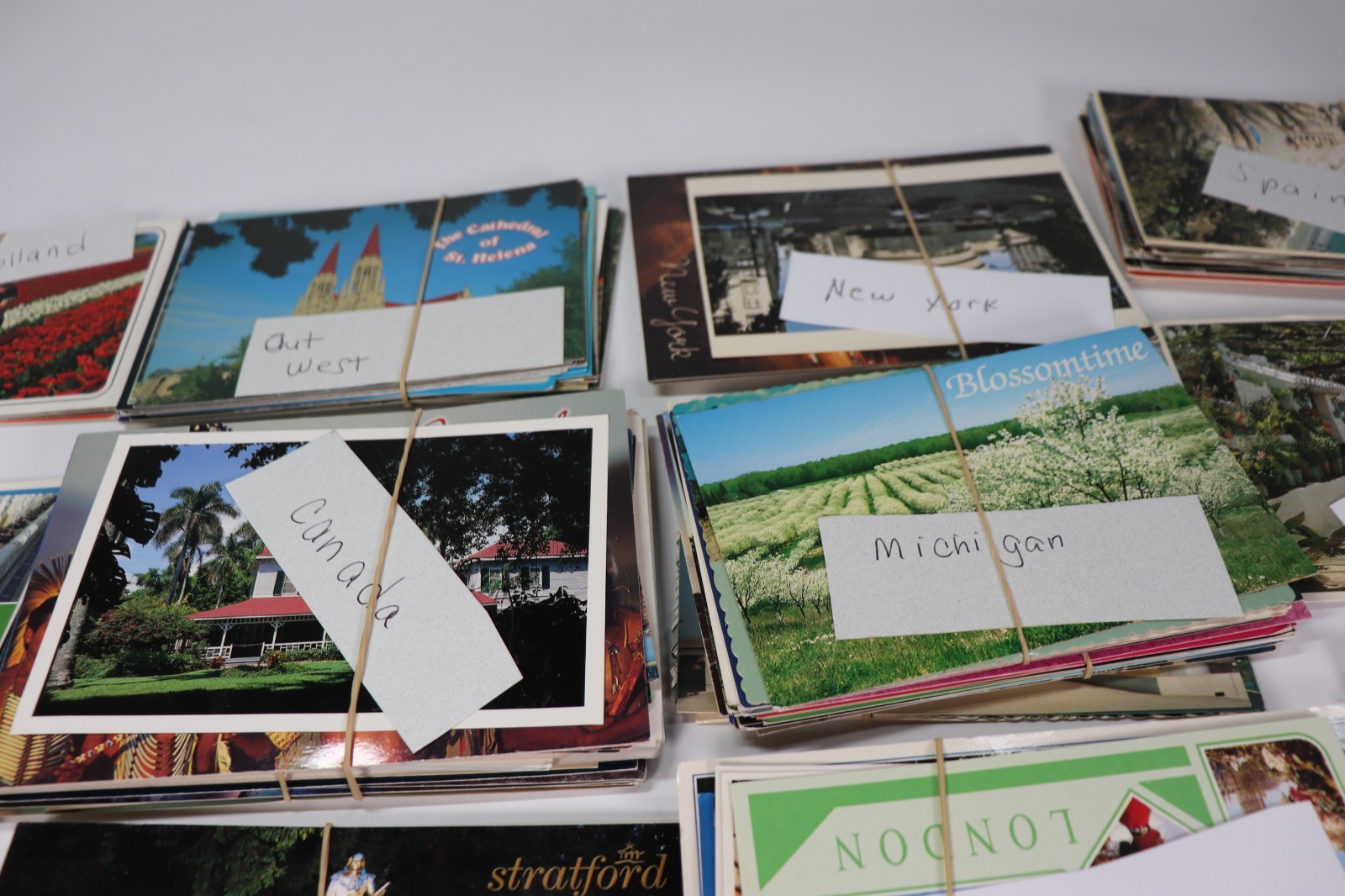 Huge VTG Postcard Collection Lot Hundreds USA Europe Travel Art i6