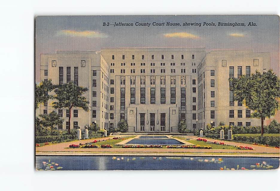 Postcard Jefferson County Court House Birmingham Alabama USA
