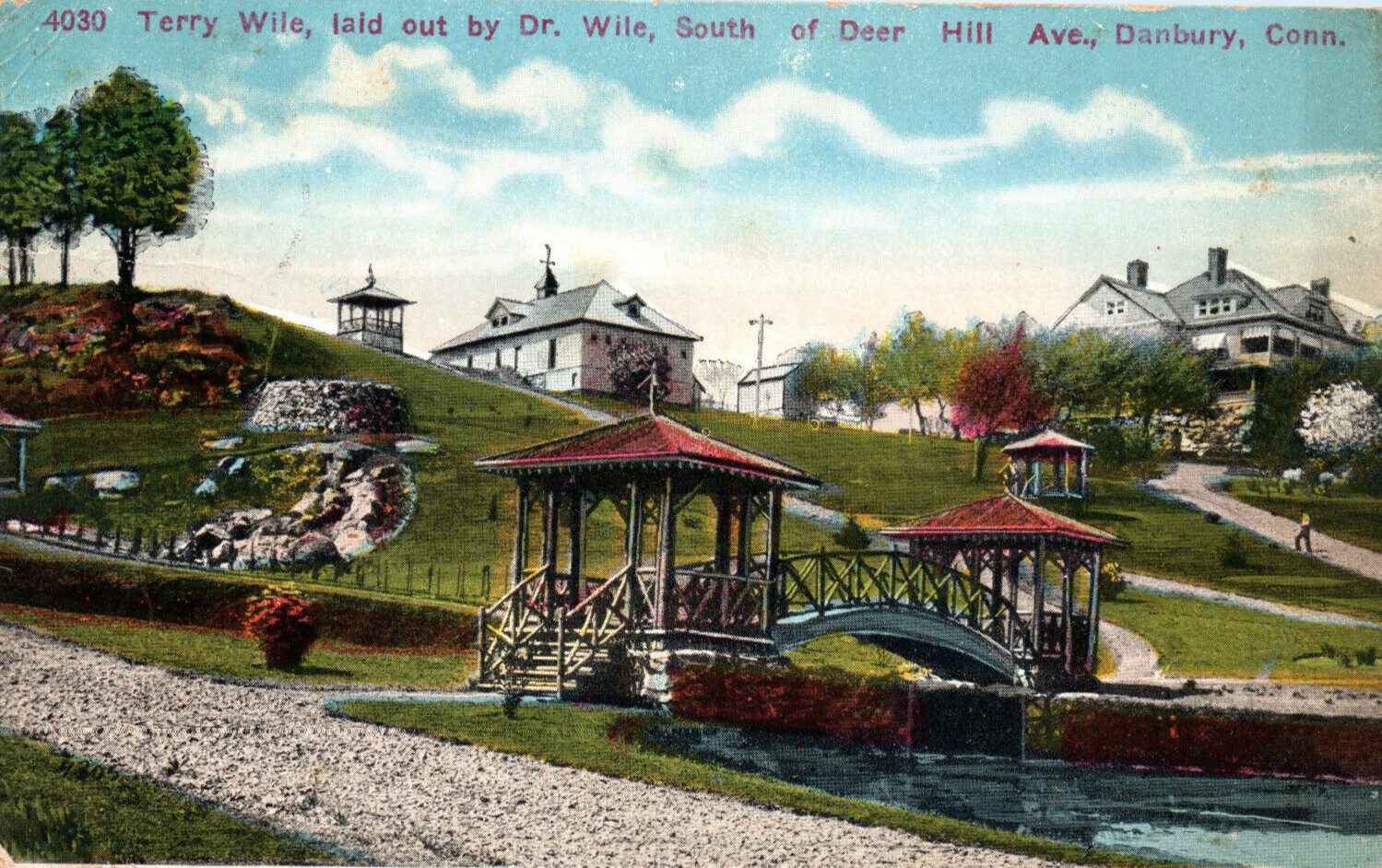 CT Danbury Terry Wile Estate Postcard