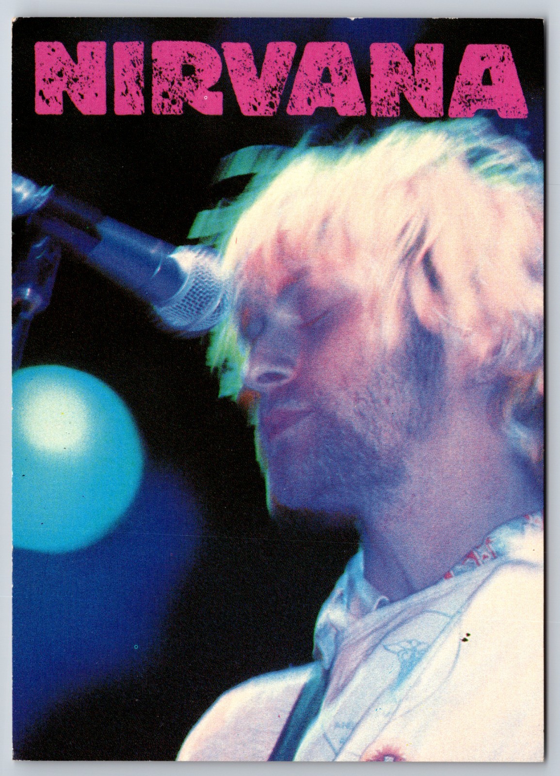Postcard Kurt Cobain Nirvana Rock Band c1990s Continental 4×6