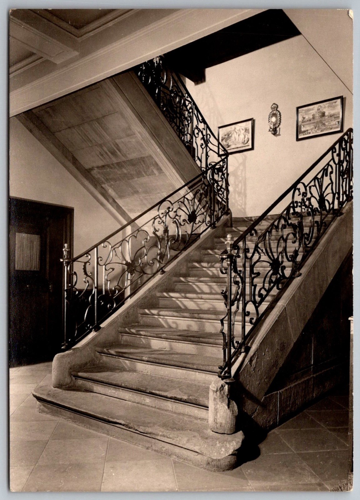 Goethehaus Staircase Frankfurt am Main Vintage Interior Real Photo RPPC