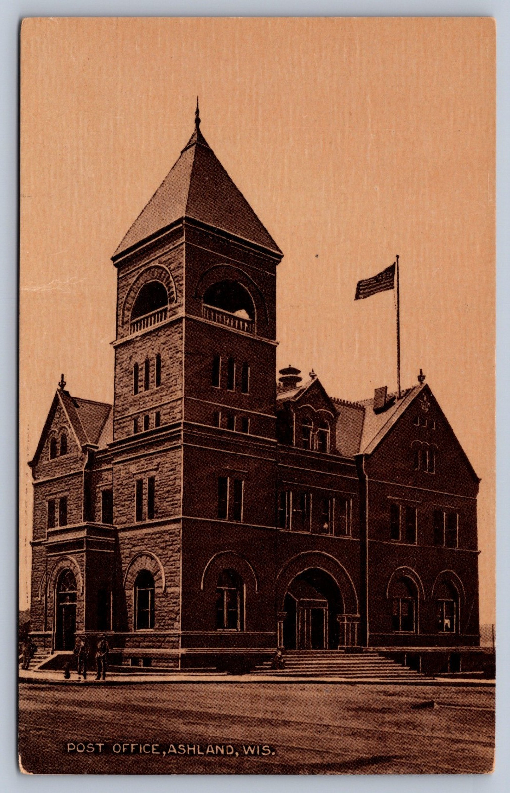 Postcard Ashland WI Post Office 1911