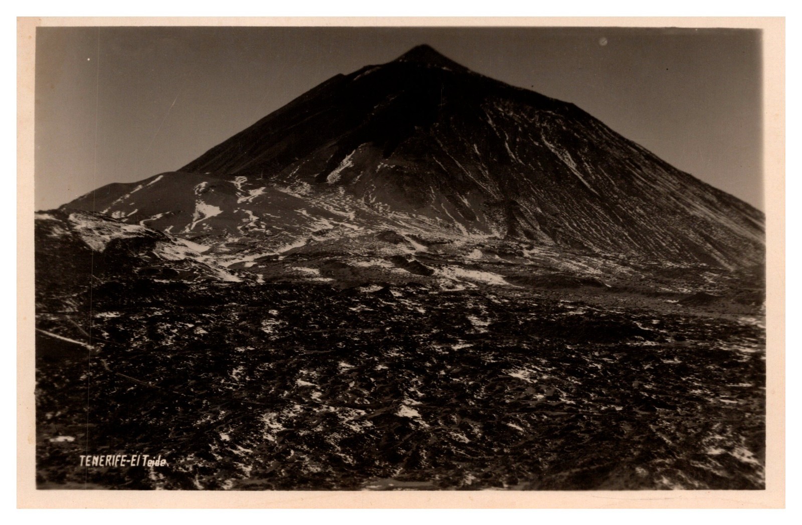 postcard Mount Teide in Tenerife Canary Islands Spain RPPC B2256