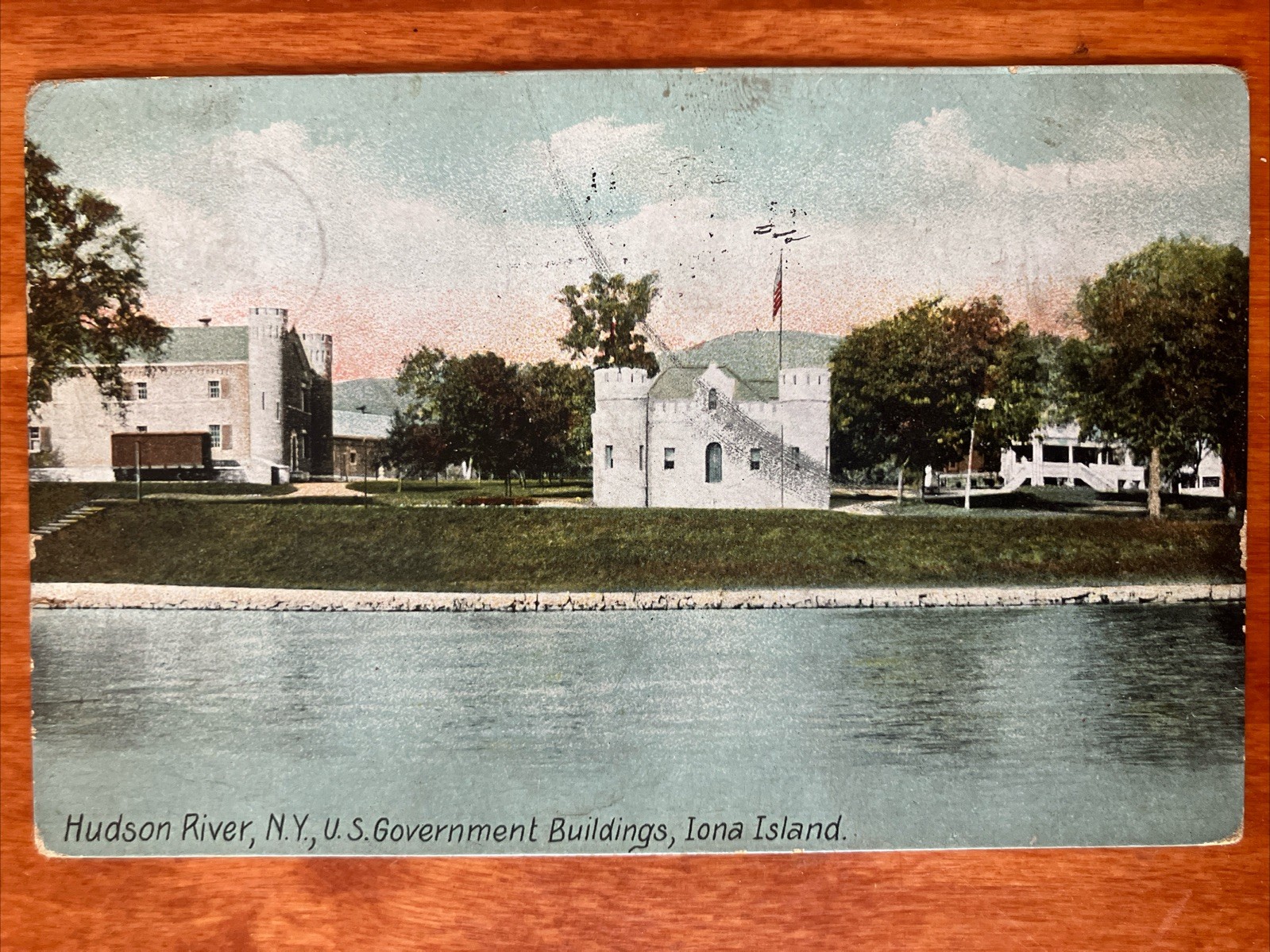 Hudson River NY US Government Buildings Iona Island Postcard PC5