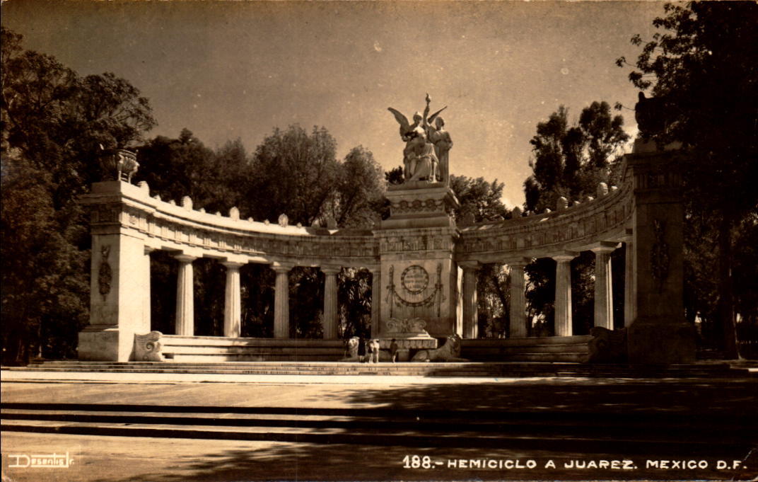 Postcard Hemiciclo a Juarez Mexico RPPC photo