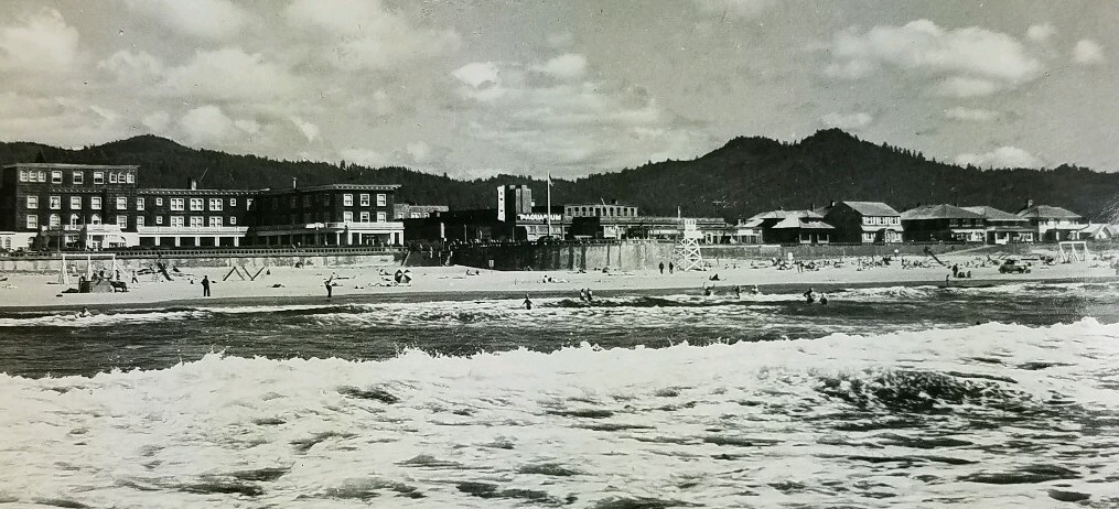 Vintage postcard Seaside Oregon beach view real picture RPPC a2-452