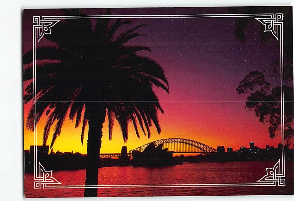 Postcard Sunset over Sydney Harbour Australia