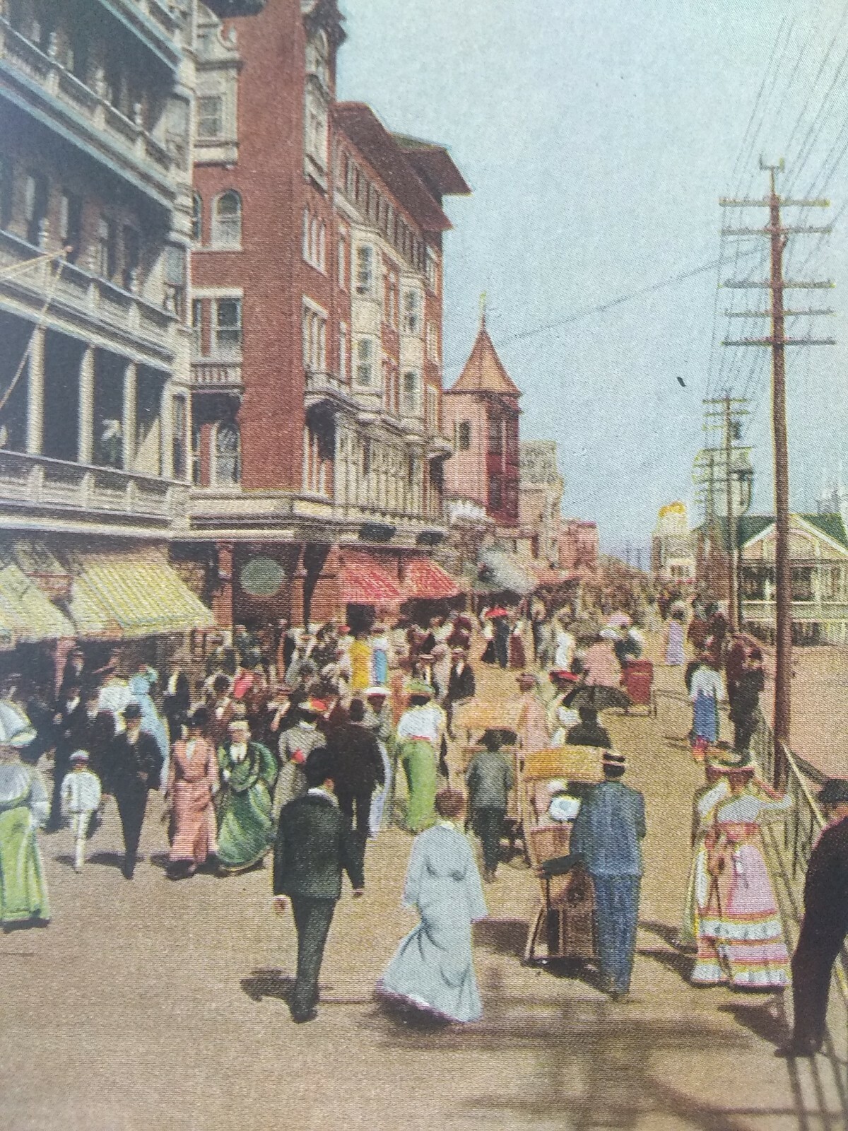 Vintage Postcard. The boardwalk, Atlantic City, New Jersey. Undivided. (G21)