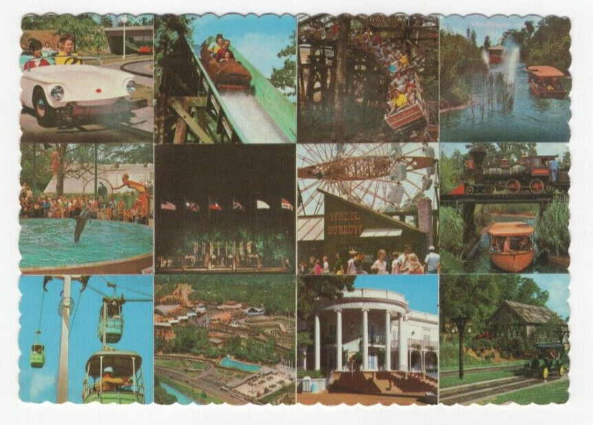 Six Flags Over Georgia Vintage Postcard Unposted Multiview