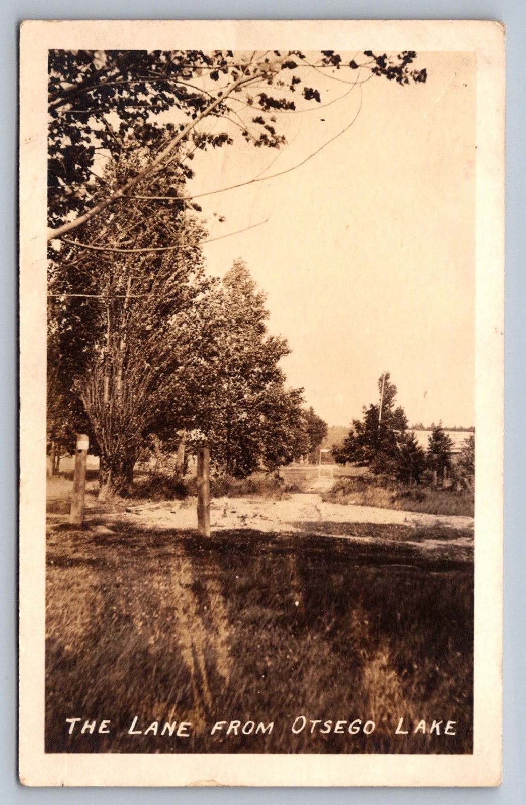 Postcard RPPC New York Cooperstown The Lane from Otsego Lake Glimmerglass S160