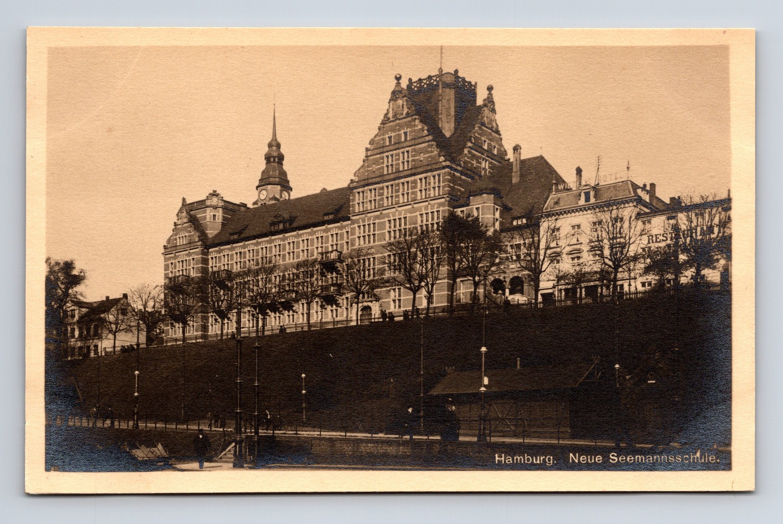 RPPC Neue Seemannsschule Hamburg Germany Postcard