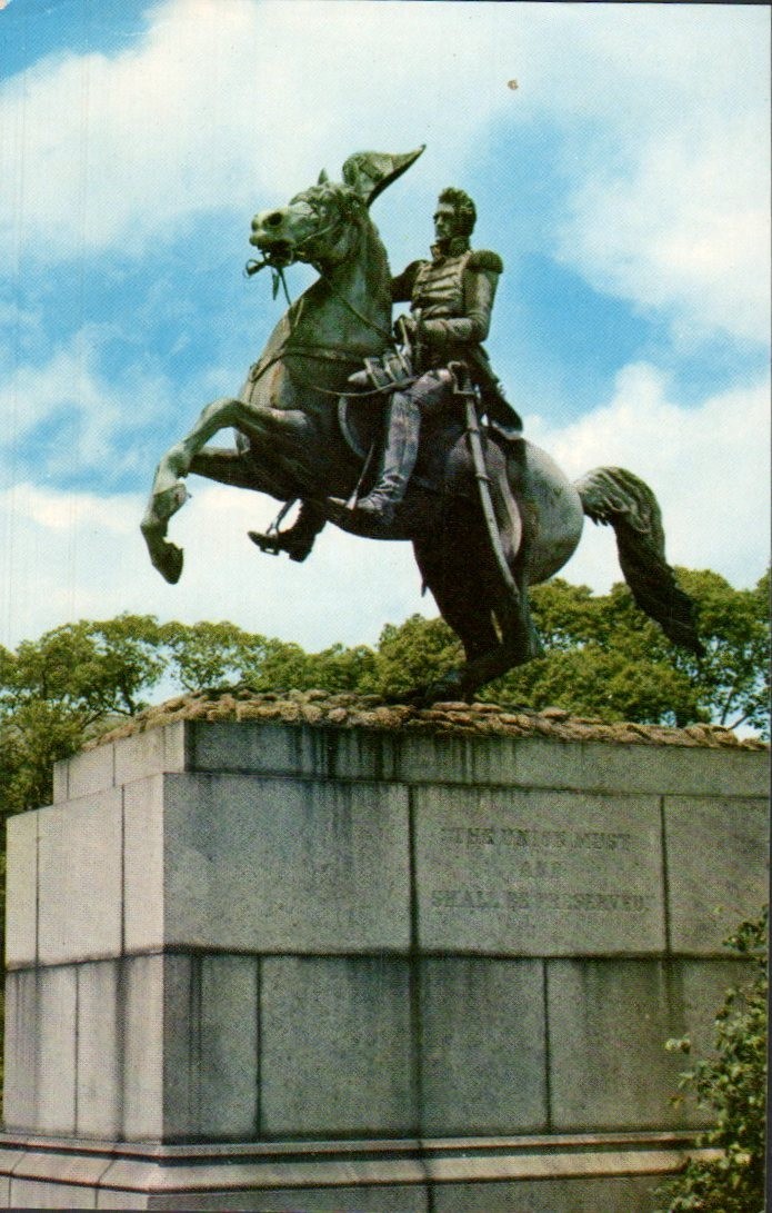 General Andrew Jackson Monument New Orleans Louisiana Vintage Postcard